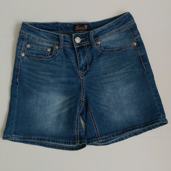 Seven7 Mid Rise Jean Shorts 90s 1990 - Picture 3 of 7